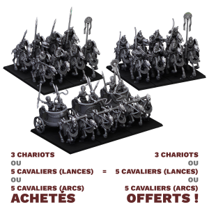 Calendrier de l’Avent (9 décembre) – 3 Chariots, 5 Cavaliers (Arcs) ou 5 Cavaliers (Lances) achetés = un de ces trois choix offert !!!